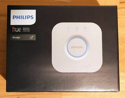 Philips Hue Bridge Hub 2.1 Smart Home mit Netzteil für Glühbirnen