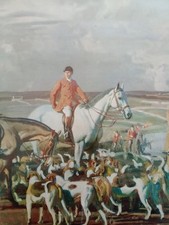 antique hunting prints framed