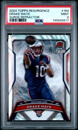 2024 TOPPS RESURGENCE SURGE REFRACTOR #164 DRAKE MAYE ROOKIE RC /399 PSA 9