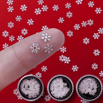 Mini Metal Snowflake for Craft 300 Pcs Christmas Winter Mini Snowflakes Crafts D