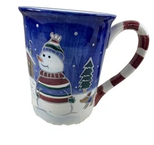 Make The Season Bright Snowman Christmas Coffee Tea Hot Chocolate Soup Mug VTG