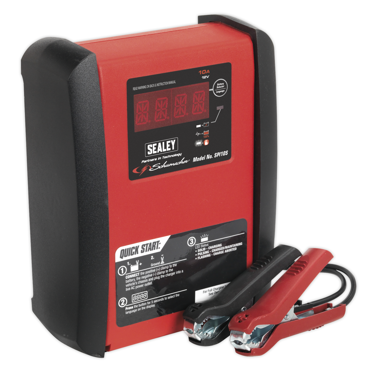 12V Intelligent Speed Charge Battery Charger/Maintainer 10A