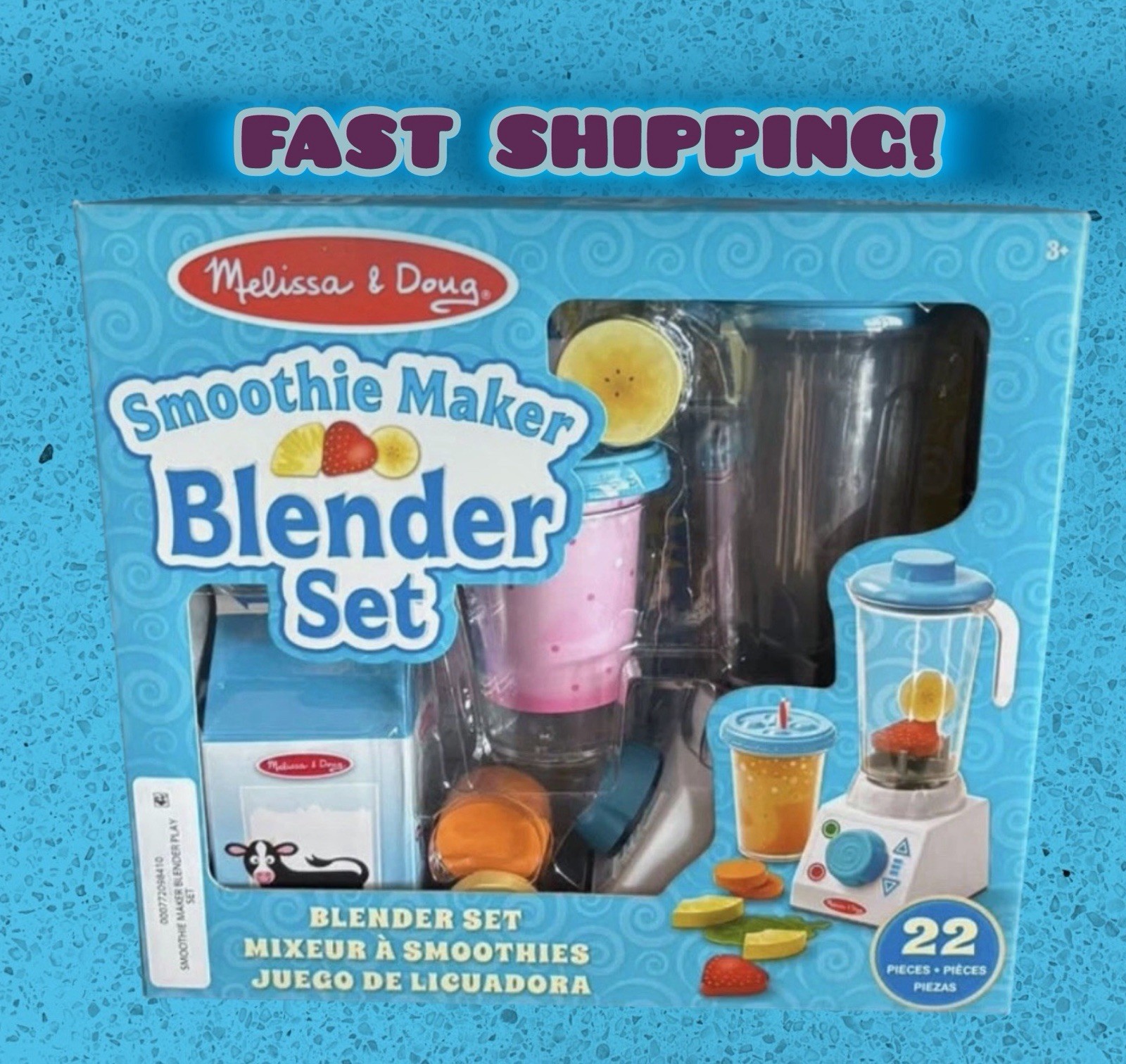 New Melissa & Doug 22pc Smoothie Maker Blender Set Ages 3-6 