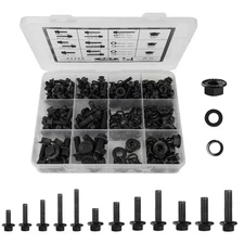 284Pcs Flange Hex Bolts and Nuts Kit,M6 Bolt,M8 x1.25 Bolts,M10-1.5, Metric Bolt