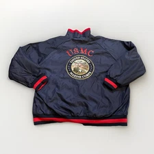 Bradford Exchange USMC Reversible Full Zip Fleece Nylon Jacket Men XL Semper Fi