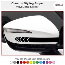 2x Chevron Styling Stripe Vinyl Decal Sticker for Car Mirror