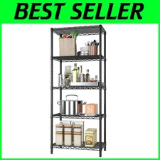 Heavy-Duty Wire Shelving Unit - 5 Tier Metal Storage Rack