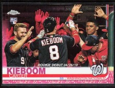 2019 Topps Chrome CARTER KIEBOOM Pink Refractor Rookie Card RC #59 Nationals. rookie card picture