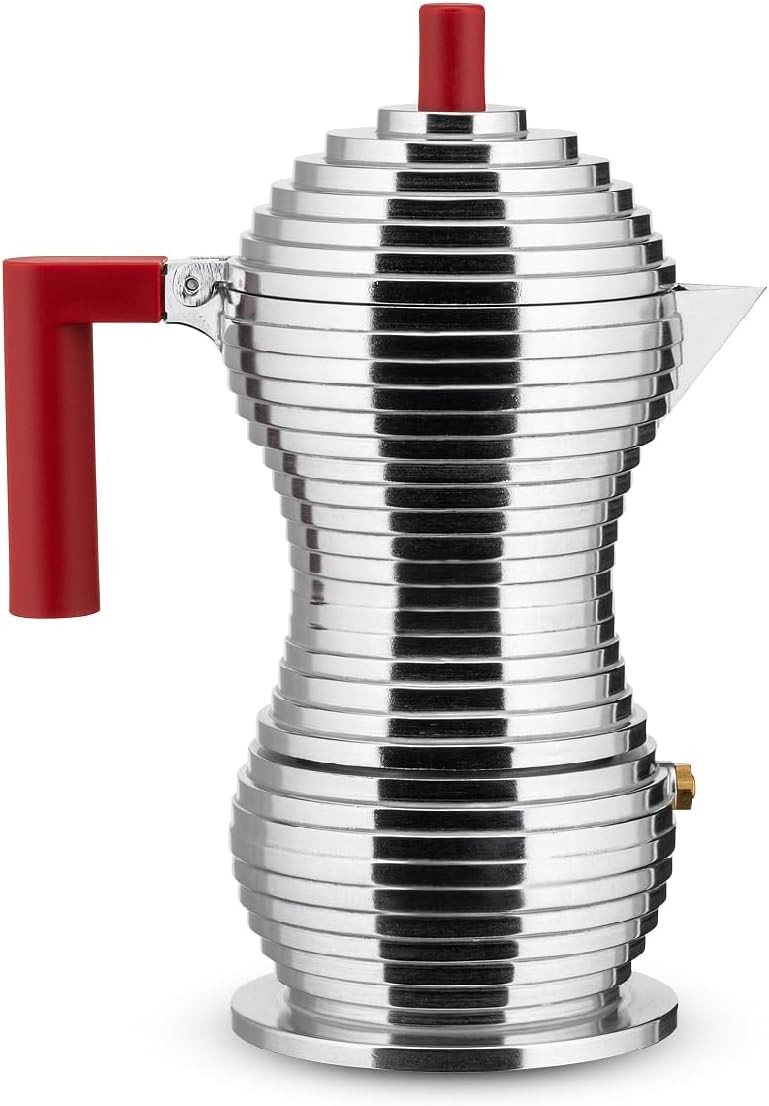 Moka Pot Red Cast Aluminum