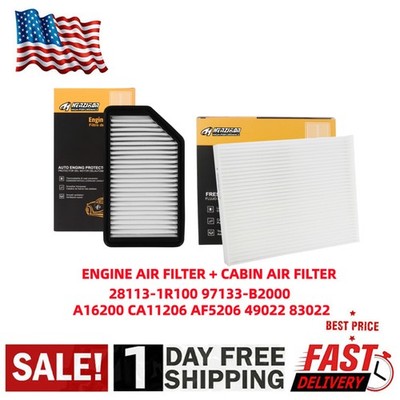 COMBO SET ENGINE AIR FILTER + CABIN AIR FILTER FOR KIA SOUL 2014 - 2019 New