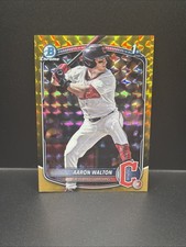 2025 Bowman Draft Chrome - Aaron Walton - Gold Geometric Refractor /50 (RC)