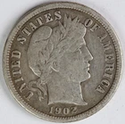 F 1902 O Barber Dime