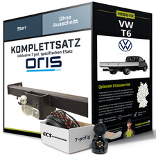 Für VW T6 Pritsche, Fahrgestell SFD Anhängerkupplung starr +eSatz 7pol 15-19 NEU