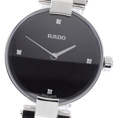 RADO Coupole R22854703 4P diamond black Dial Quartz Ladies Watch_935803