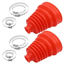 2Pcs 5 Inch 125-130 mm Red Silicone CV Boot Kit, Height Constant Velocity Joi...