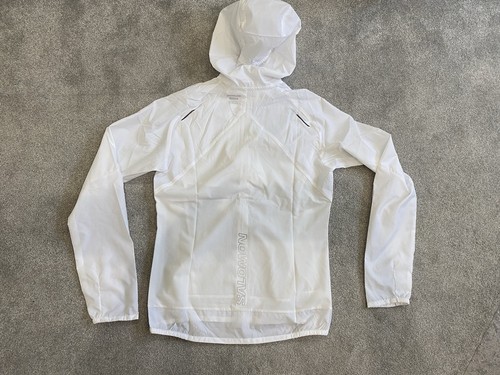 BNWT Womens Salomon Bonatti Cross Wind Running Jacket White Size XS - Picture 8 of 9