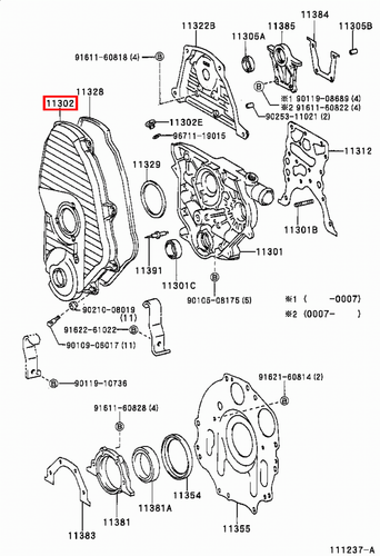 Genuine LandCruiser LJ77 LJ73 LJ72 LJ71 LJ70 2L T 2L 3L Timing Chain Belt Cover - Picture 9 of 20