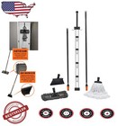 Durable Indoor Cleaning Set: Mops, Broom & Steel Handles with Snap Lock System