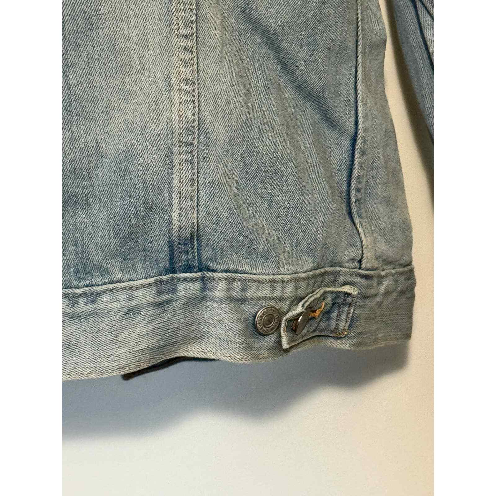 Levi Strauss Collared Button Down Denim Jacket Bl… - image 8