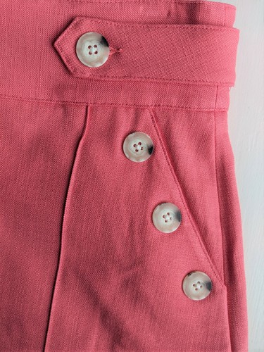 sz 2 NWT VERONICA BEARD shorts PINE Melon Pink women Coral matches OSKAR - Picture 9 of 12