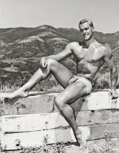 1950s BRUCE BELLAS de Los Angeles homme muscle nu gay int gravure photo 11X14 - Photo 1 sur 1