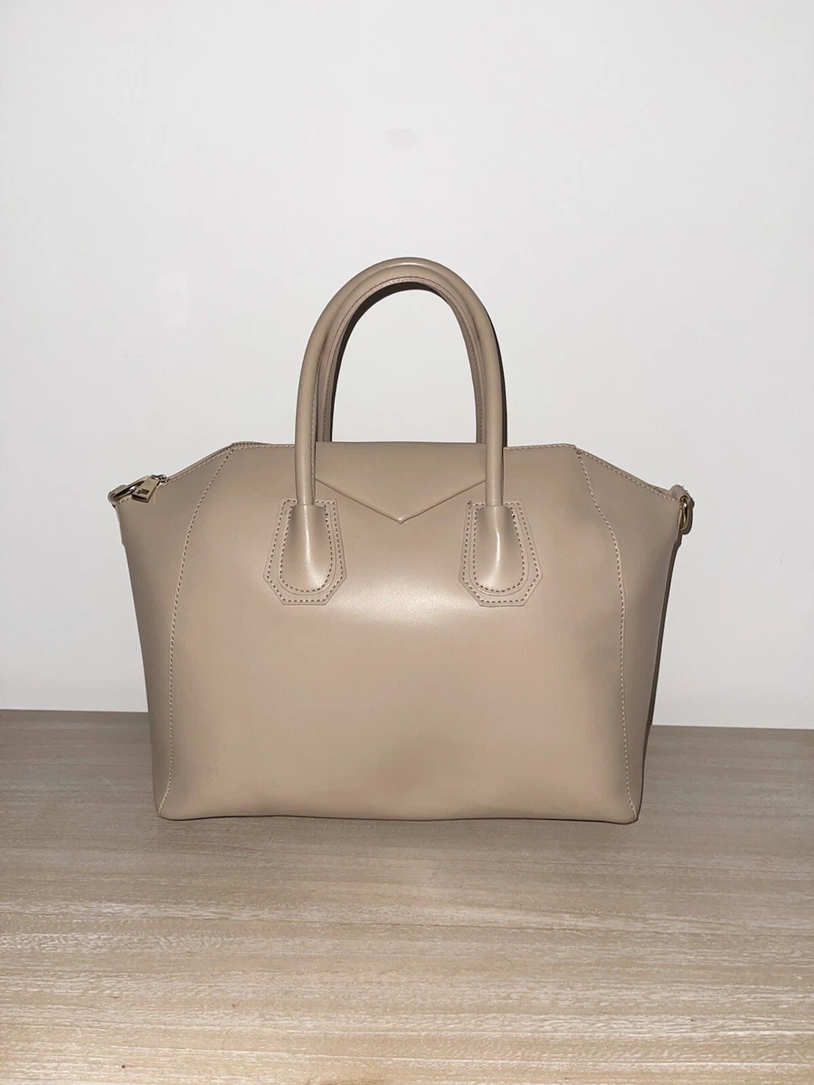 FASHION DRUG NUDE BEIGE LEATHER TOTE BAG eBay