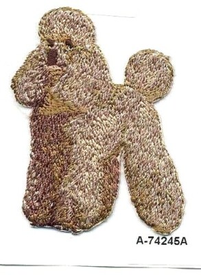 Brown Poodle Dog Breed Embroidery Patch
