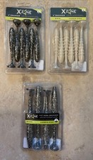 (Qty 3) Xzone Lures Pro Series Swammer Swimbaits - 2 in the 4” & 1 in 5.5 ”