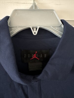 Nike Air Jordan Golf Polo Shirt Dri-Fit Casual Size S Navy