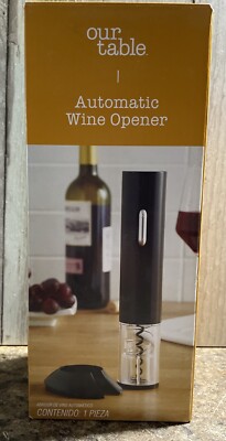  NEW Open Box / Our Table  Automatic Wine Opener & Foil Cutter / Cordless