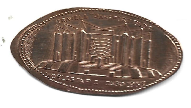 Copper elongated penny (cent) CENTURY OF PROGRESS INTERNATIONAL EXHIBITION #45