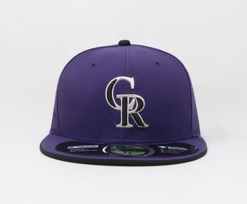 New Era 59Fifty Men Boys Cap Colorado Rockies 2016 Purple On Field Fitted Hat - Picture 2 of 5