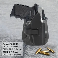 CPX-1 Holder For Sccy CPX-1 CPX-2 Holster 9mm CPX-1 RD CPX2 Red Dot 3.1” OWB