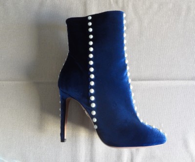 *BNIB* AQUAZZURA Follie velvet ankle boots, size 37.5