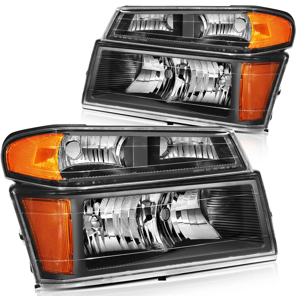 Headlight Assembly & Bumper Light Set For Chevy Colorado & GMC Canyon 2004-2012 - Image 3 of 4