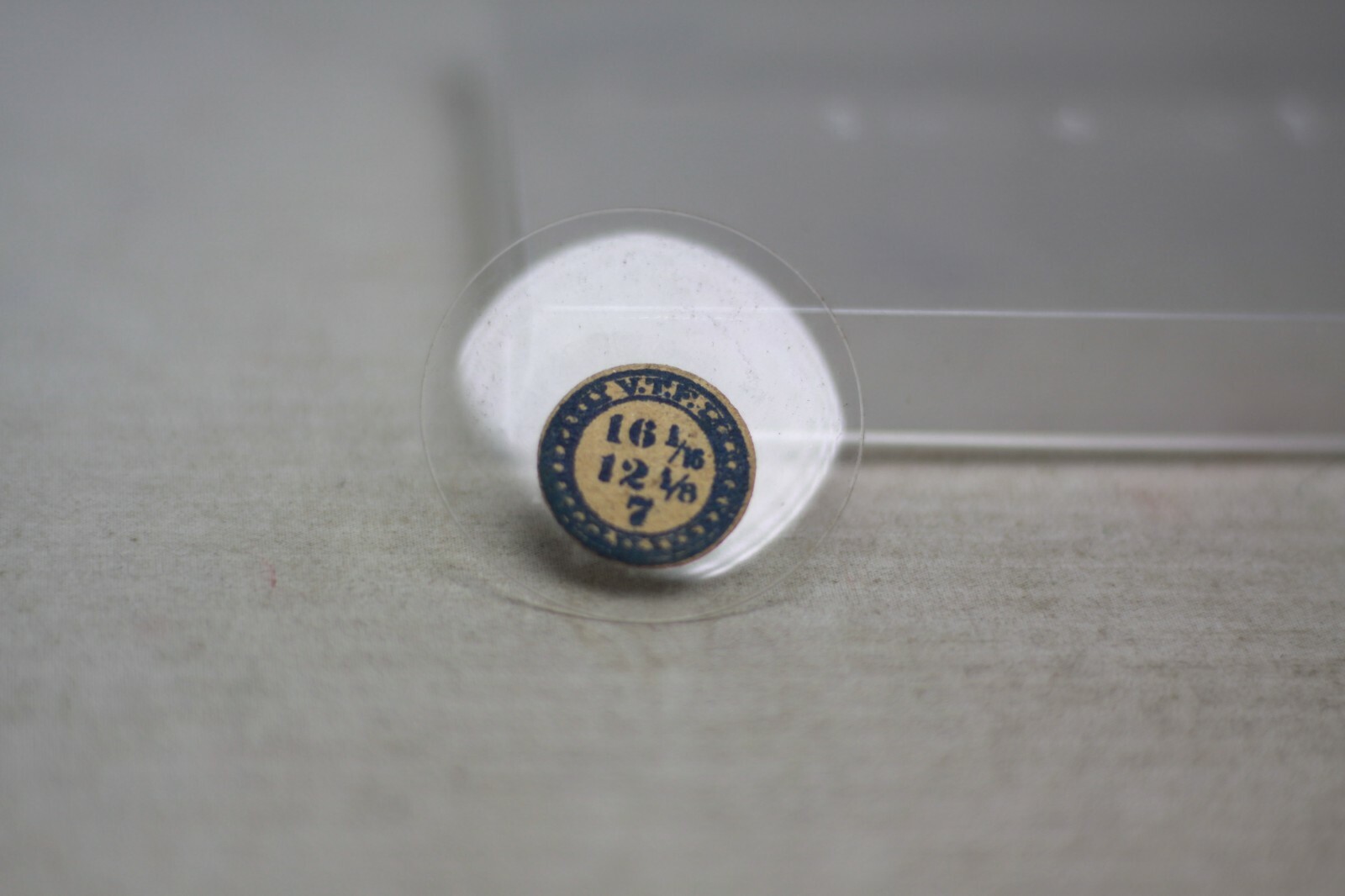 NEW OLD STOCK POCKET WATCH GLASS CRYSTAL VTF 16 1/16 12 1/8 7 77e eBay