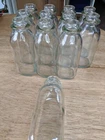 For a Lot of 12 Clear Vintage 1-Pint Glass Milk Bottles - Great Wedding Vases