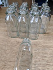 For a Lot of 12 Clear Vintage 1-Pint Glass Mi...