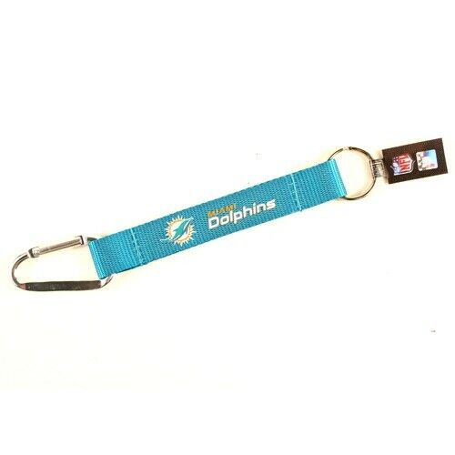 NFL Miami Dolphins 8" Carabiner Keychain NWT Free Shipping - Picture 1 of 1