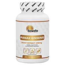 Panax Ginseng 20% – Korean – Vegan Tablets – Energy, Focus, Performance – Sowelo