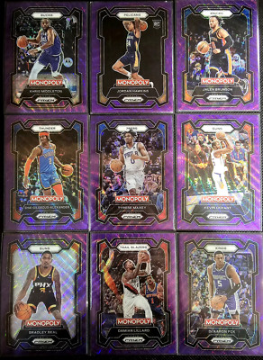 2023-24 Prizm Basketball Monopoly Purple Wave Rookies & More! Free Shipping 