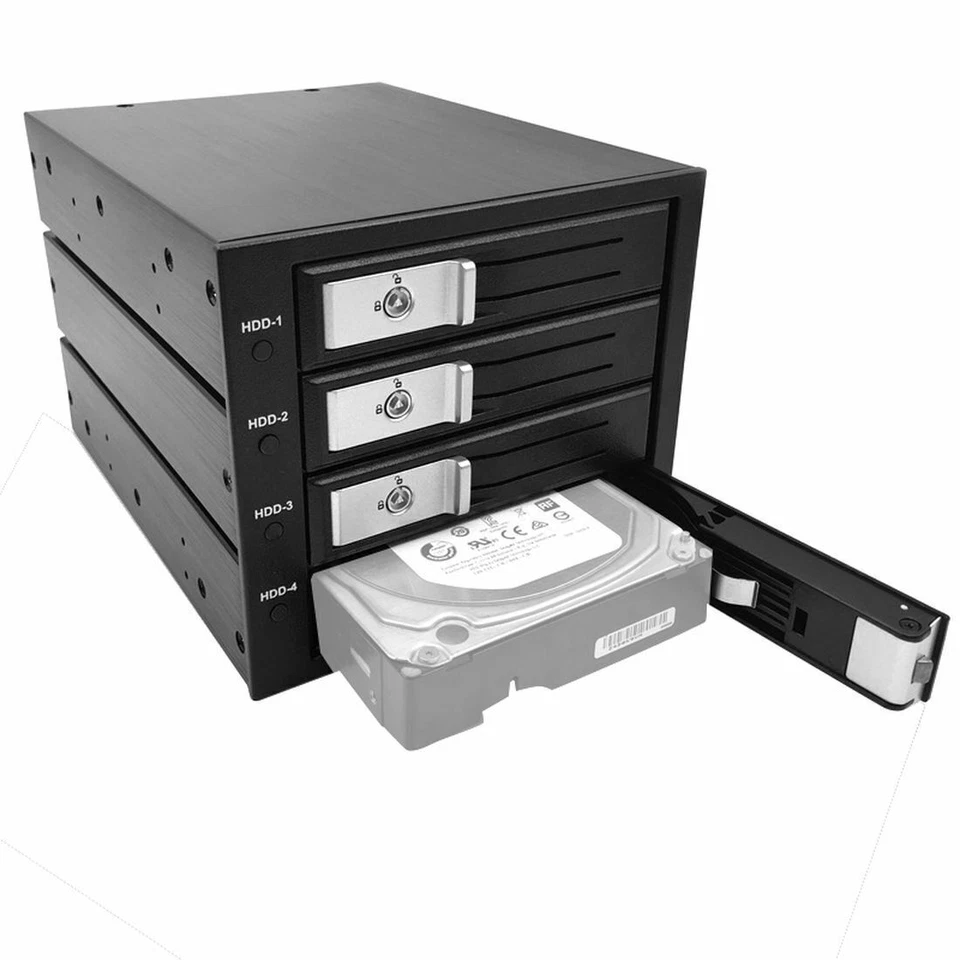 TOOLFREE 3.5 inch 3/4/5-bay SATA/SAS Hard Drive Tray Hard Disk Enclosure Box New - Image 2 of 4