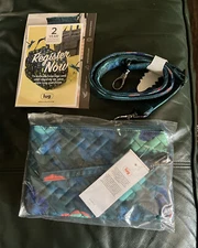 New Lug Peekaboo Convertible Wallet Wristlet Strap Pouch RFID Water Repellent 