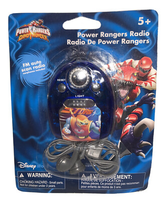 Power Rangers Dino Thunder Disney Store Personal Portable FM Radio NEW/SEALED!
