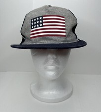 USA Flag Hat,Cap,Adjustable Navy Blue And Gray Kids Size 8 L/XL