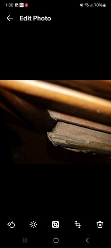 Antica cornice vittoriana in legno decorato dorato per opera d'arte 16x20, 27,5x31,5 esterno - Foto 5 di 15