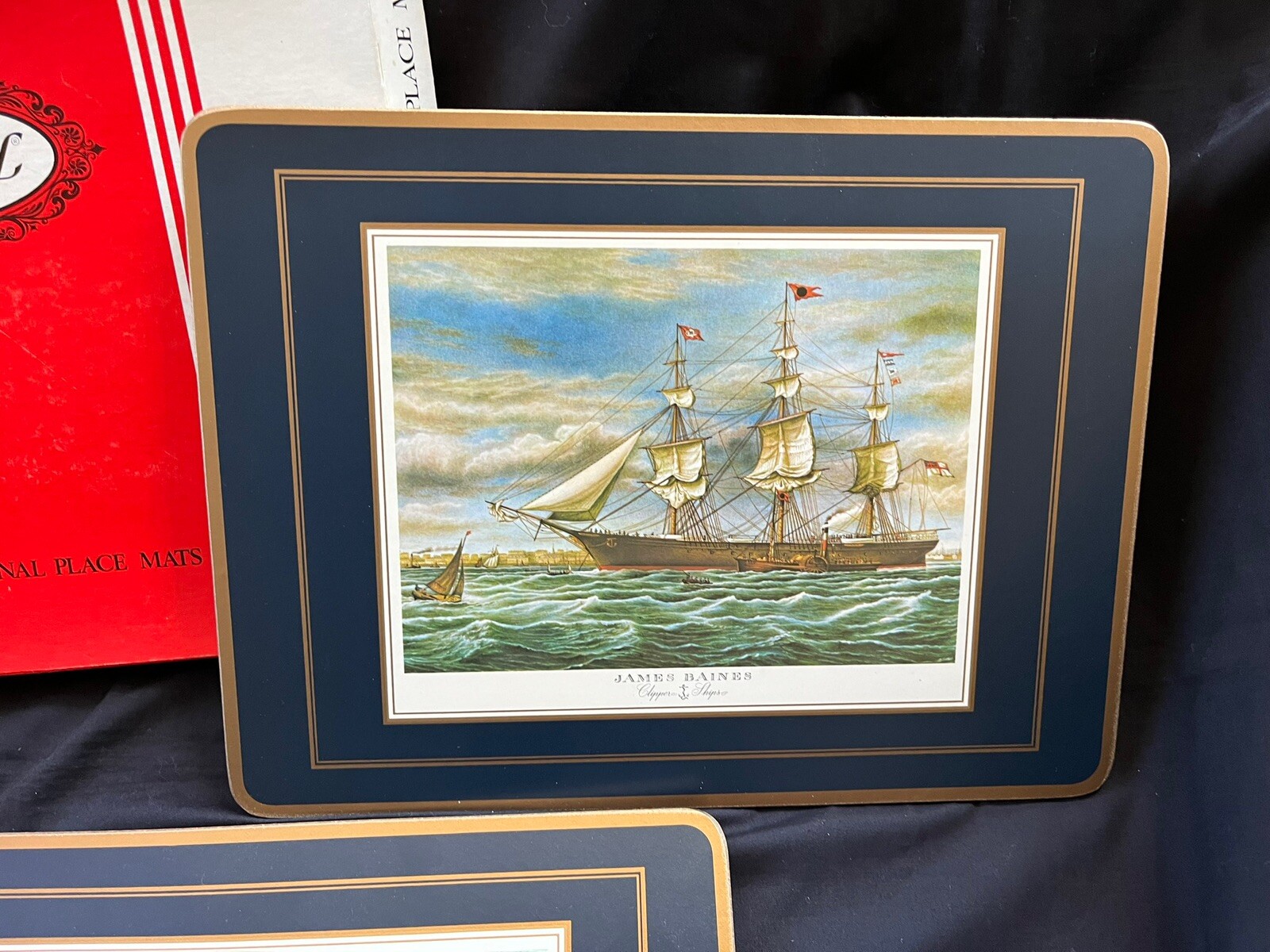 Set of 2 Pimpernel Clipper Ships Cork Back Placemats 12” X 9" England eBay