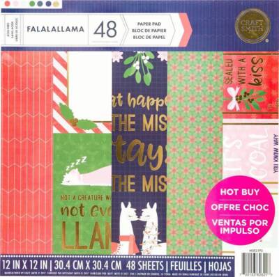 Craft Smith Design-Papierblock 30,4 x 30,4cm (48 Blatt) - Falalallama