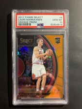 LAURI MARKKANEN 2017 PANINI SELECT ORANGE PRIZM RC #28/75 RC PSA 10 GEM MINT