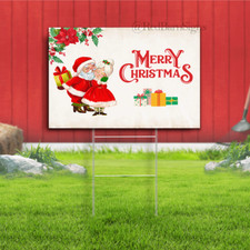 Merry Christmas Mr.  Mrs. Santa Claus yard sign
